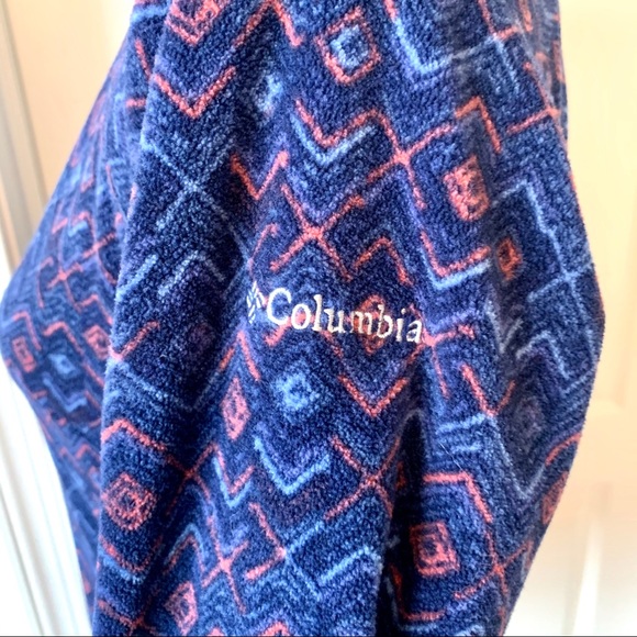 COLUMBIA 1/4 Zip Geometric Print Fleece—SZ. Med - Picture 4 of 14